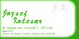 jozsef kolesar business card